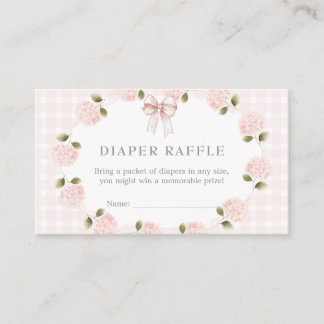 Pink Floral Baby Shower Invitation,  Business Card
