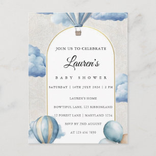 Pink Floral Baby Shower Invitation Girl Baby Sho Postcard
