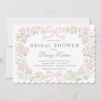 Pink Floral Baby Shower Invitation, Invitation