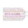 Pink Floral Baby Shower It’s a Girl Gift Tags