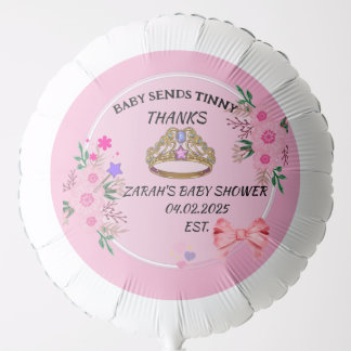 PINK FLORAL BABY SHOWER LARGE HELIUM BALLOON