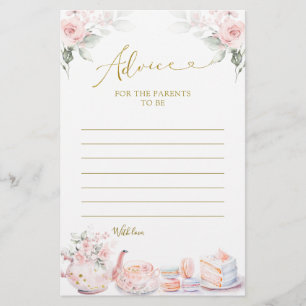 Pink Floral Baby Tea Party Advice for Parents