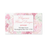 Pink Floral background business card