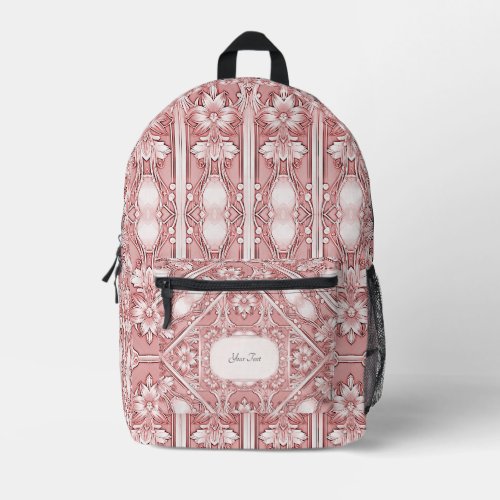 Pink Floral Backpack Cut Sew Bag