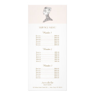 Pink Floral Beauty Girl Salon Price List Menu