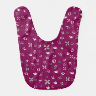 Pink floral bib