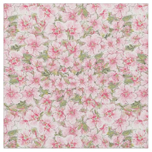 Pink Floral Bizzie Lizzie Patterned Fabric