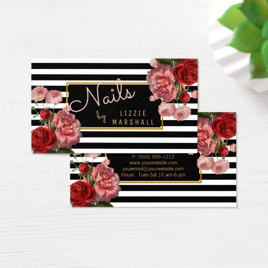 nail tech business cards