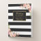 Pink Floral Black White Stripes Wedding Planner