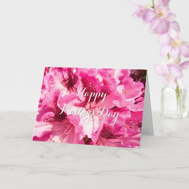 Pink Floral Bliss - Personalized Mother's Day Card (Orchid)