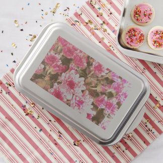 Pink Floral Bloom Pattern – Soft Botanical Design Cake Pan