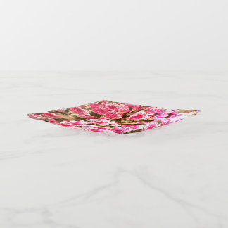 Pink Floral Bloom Pattern – Soft Botanical Design Trinket Tray