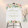 Pink Floral Blossoms Girly Botanical Baby Shower Foam Board