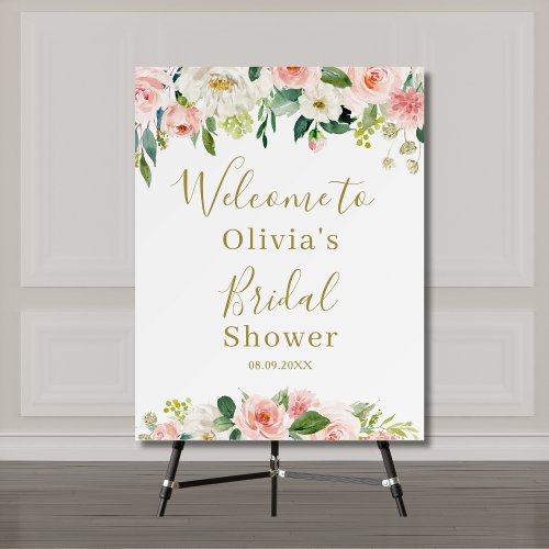 Pink Floral Blossoms Girly Botanical  Foam Board