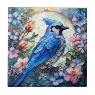 Cardinal And Blue Jay Birds On Branch - 5D Diamond Painting -   %