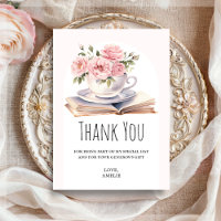 Pink Floral Book Theme Birthday 