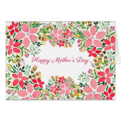 Pink Floral Border Card (Front Horizontal)
