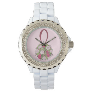 Pink Floral Bouquet Bride Wedding Bridesmaid Watch