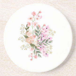 Pink Floral Bouquet Coaster