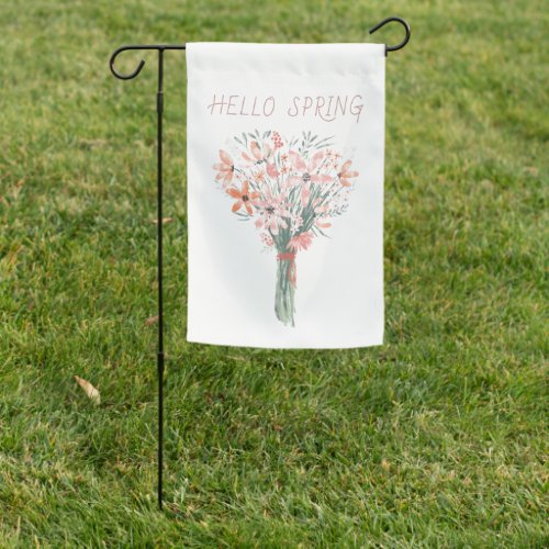 Pink Floral Bouquet Spring Garden Flag