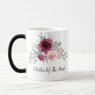 Pink floral bridal  color morph mug 