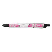 Pink Floral, Bridal Shower Black Ink Pen (Bottom)