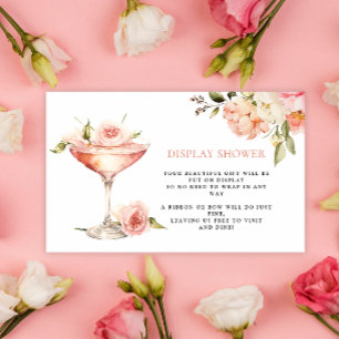 Pink Floral Bridal Shower Display Shower Enclosure Card