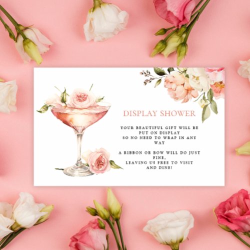 Pink Floral Bridal Shower Display Shower Enclosure Card