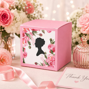 PINK FLORAL BRIDAL SHOWER FAVOR BOXES