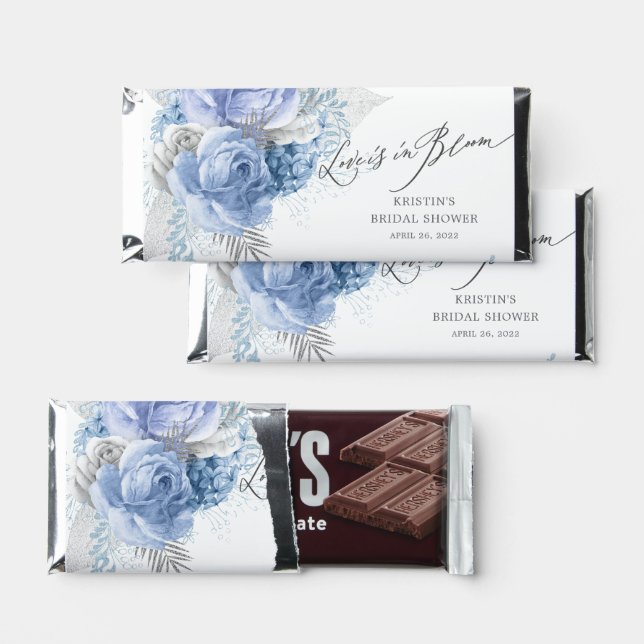 Pink Floral Bridal Shower Hershey Bar (Front)