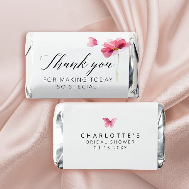 Pink Floral Bridal Shower Hershey's Miniatures (Creator Uploaded)