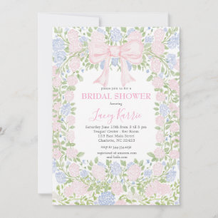 Pink  Floral Bridal Shower Invitation
