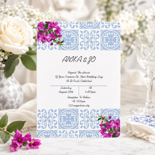 Pink floral bridal shower invitation 