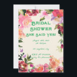 Pink floral bridal shower invitation<br><div class="desc">FLORAL BRIDAL SHOWER INVITATION IN BLUSH PINK</div>