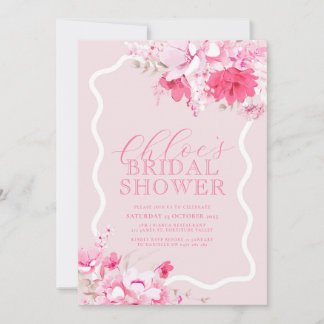 Pink Floral Bridal Shower Invitation - Keira