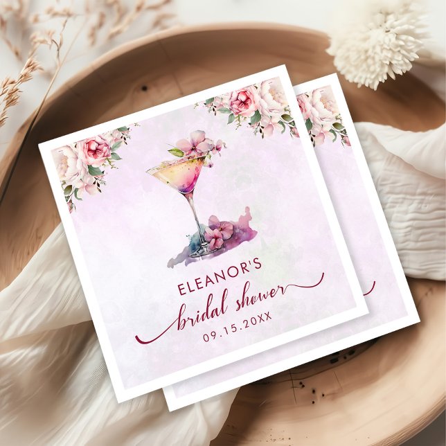 Pink Floral Bridal Shower  Napkins (Creator Uploaded)