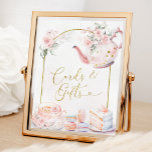 Pink Floral Bridal Shower Tea Party Cards &amp; Gifts Poster at Zazzle