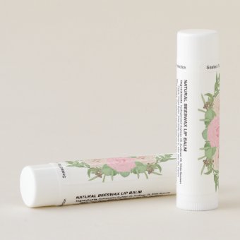 Pink Floral Bridal Shower Thank You Lip Balm 