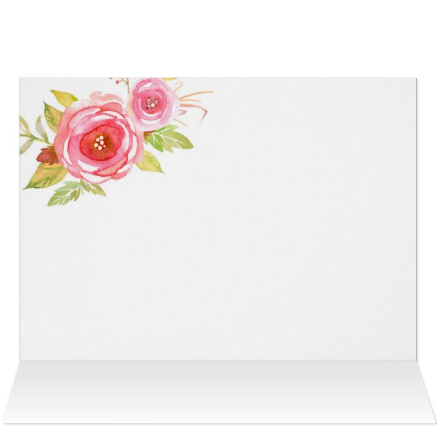 Pink Floral Bridal Shower Wedding Thank You Notes