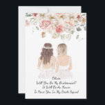 Pink floral bridesmaid proposal card<br><div class="desc">WILL YOU BE MY BRIDESMAID PROPOSAL CARD, ROMANTIC PINK FLORAL DESIGN, watercolor, spring, summer, fall, boho chic, modern, elegant</div>