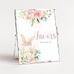 Pink Floral Bunny Rabbit Baby Shower Favors Poster<br><div class="desc">Make your event special with this Girl Rabbit Baby Shower with our cute and lovely printable Favors Sign featuring adorable Spring Floral Baby Shower theme. Download,  personalize,  and create lasting memories with this perfect touch for your joyous celebration!

BS715</div>