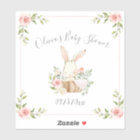 Pink Floral Bunny Rabbit Baby Shower