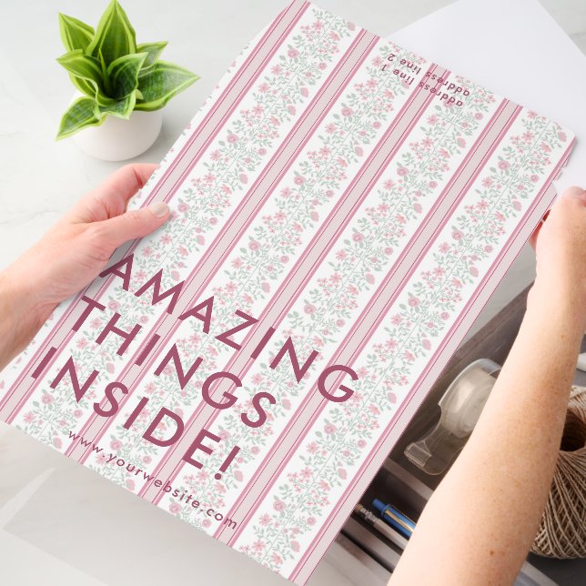 Pink Floral Business Amazing Things Inside Envelope Mailers (Desk)