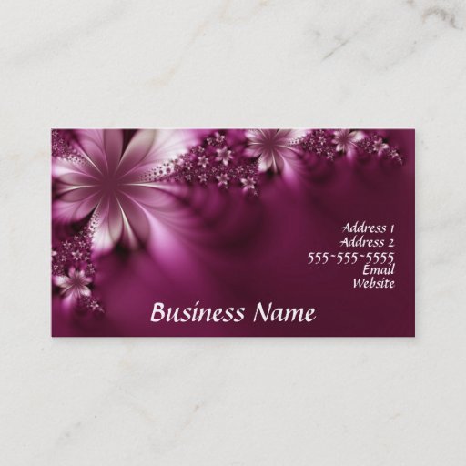 Customizable pink floral Business card