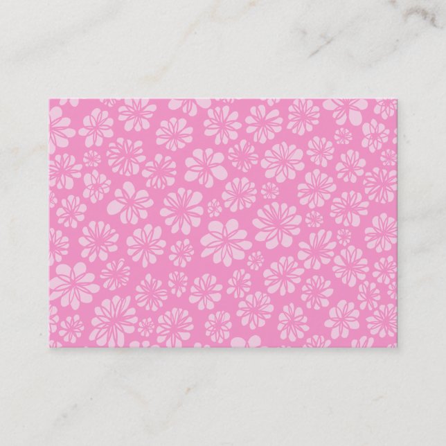 Pink Floral Business Card (Front)
