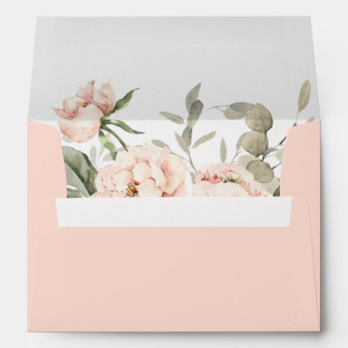 Pink Floral Butterfly Baby Shower Envelope