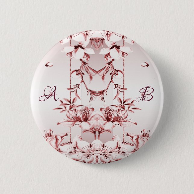 Pink Floral Button (Front)