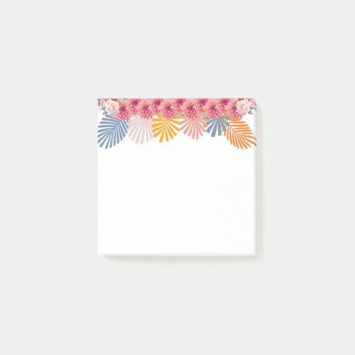 Pink Floral By Ink Alchemy Post_it Notes