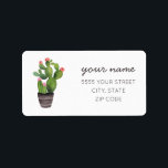 Pink Floral Cactus Label<br><div class="desc">This flower cactus design is perfect to celebrate your succulent themed wedding. Customize with your names, date, and location of your special day. Perfect for any time of year.</div>