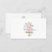 Pink Floral Cake Bakery Business Cards (Front/Back)